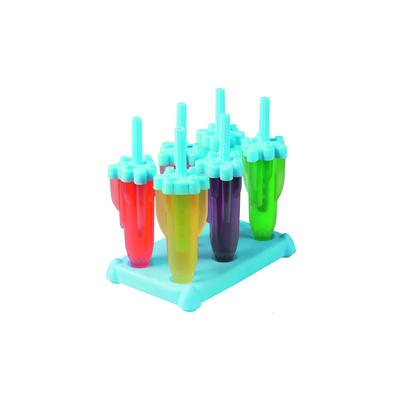 popsicle ice block mould Rocket shape set 6 mint green 