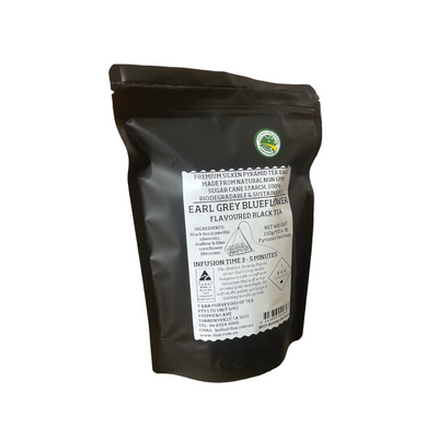 Earl Grey Blue-flower 50 Pack Premium Pyramid Teabags compostable biodegradable sustainable