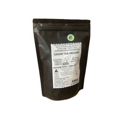 Green Tea Organic 50 Pack caterers hospitality Premium Tea Bags compostable biodegradable sustainable